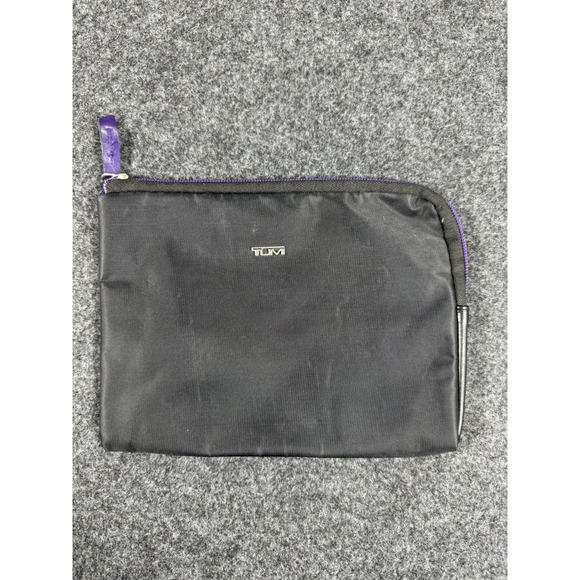 Tumi Pouch Mens Womens Small Black Purple Delta Air Lines Amenity Bag Travel‎